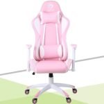 scaun gaming marvo ch-116 roz scaun gamer pentru fete